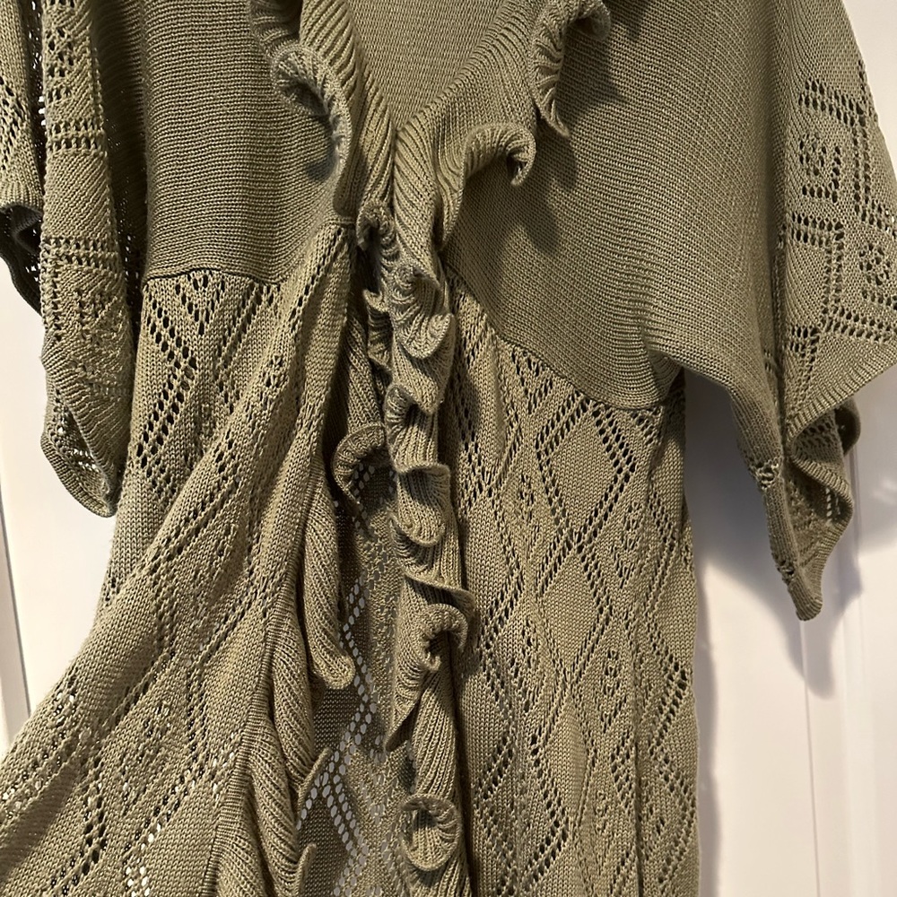 Slonl olive color cardigan. Size XL.